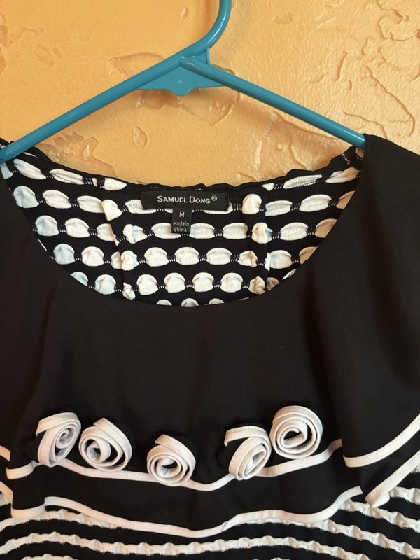 Samuel Dong Woman’s Top Size M Meryl & Lycra Fabric Imported From France gallery