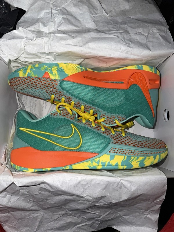 Nike By You Sabrina 1 Venice Beach Sneakers Green/Orange/Yellow FJ4039-900