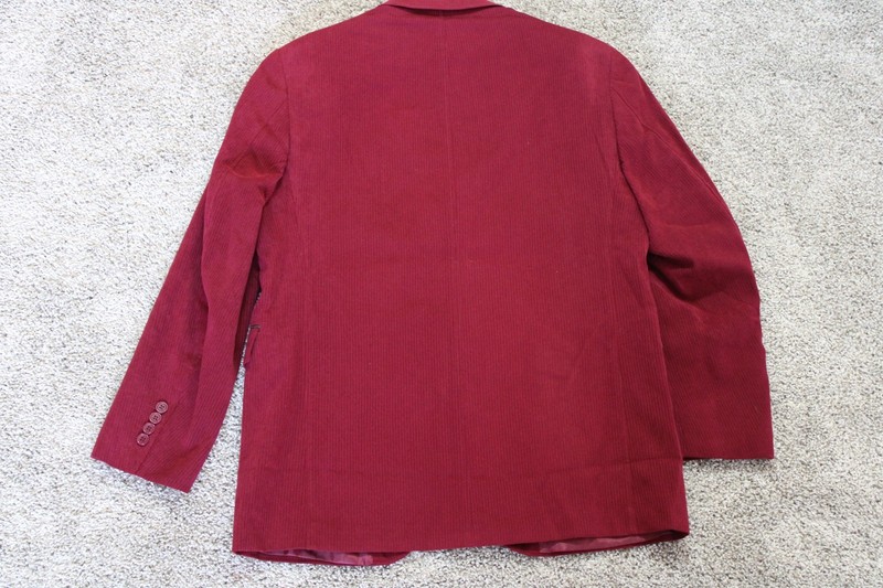 Haband Travelers Blazer Mens Medium Corduroy Red gallery