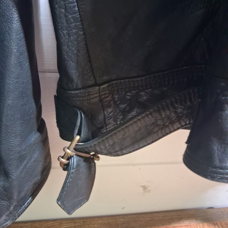 Vintage Men's Superdry Ryan Black Leather Jacket UK Size XXL Excellent Condition gallery