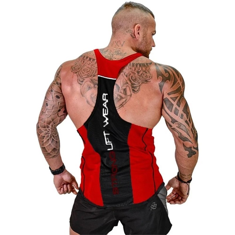 Men's Gym Tank Top Muscle Shirt Sleeveless T Shirt Workout Fitness Training Tee gallery