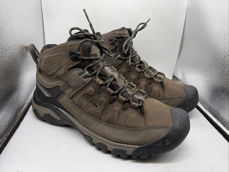 KEEN Targhee Exp Size 13 M Mid Waterproof Hiking Boots 1018545 khaki