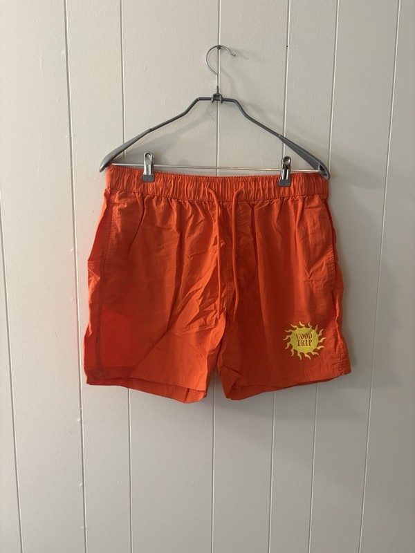 Forever 21 Mens Teens Swim Trunks Size XL Short Orange Swim Y2K Chino N7