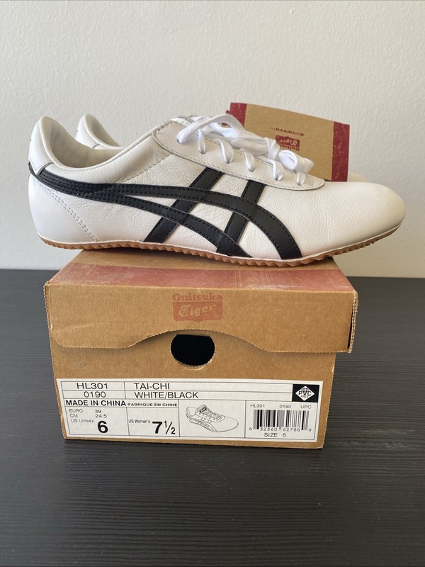 Onitsuka Tiger Tai Chi Unisex Men Size 6 Women’s 7.5 White /Black HL301 0190