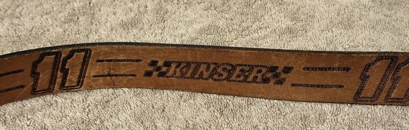 VTG Steve Kinser #11 Genuine Leather Belt IROC World Of Outlaws Sprint Car 32/34 gallery