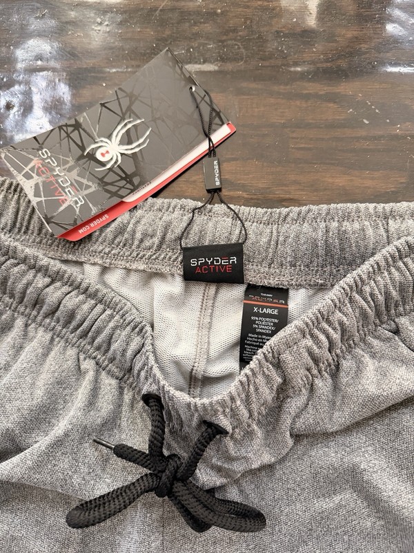 Spyder Men's Active Gray Jogger Pants with Drawstring and Pockets gallery