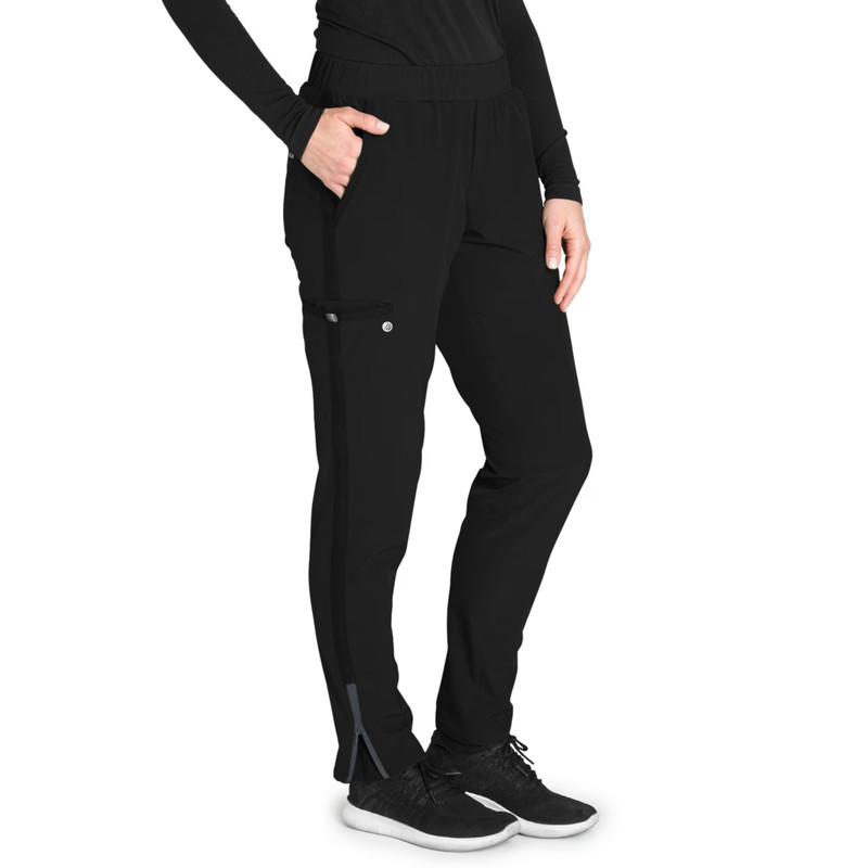 BARCO ONE WELLNESS CARGO SCRUB PANTS IN BLACK IN ALL SIZES STYLE # BWP505 NWT