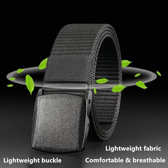 Men's Plastic Cam Buckle Nylon Canvas Tactical Waistband Webbing Military Belt gallery