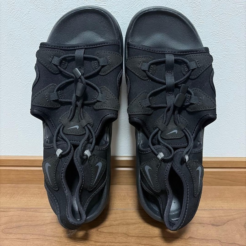 Nike Air Max Koko Sandals Men US 9 Black Platform Thong Used gallery