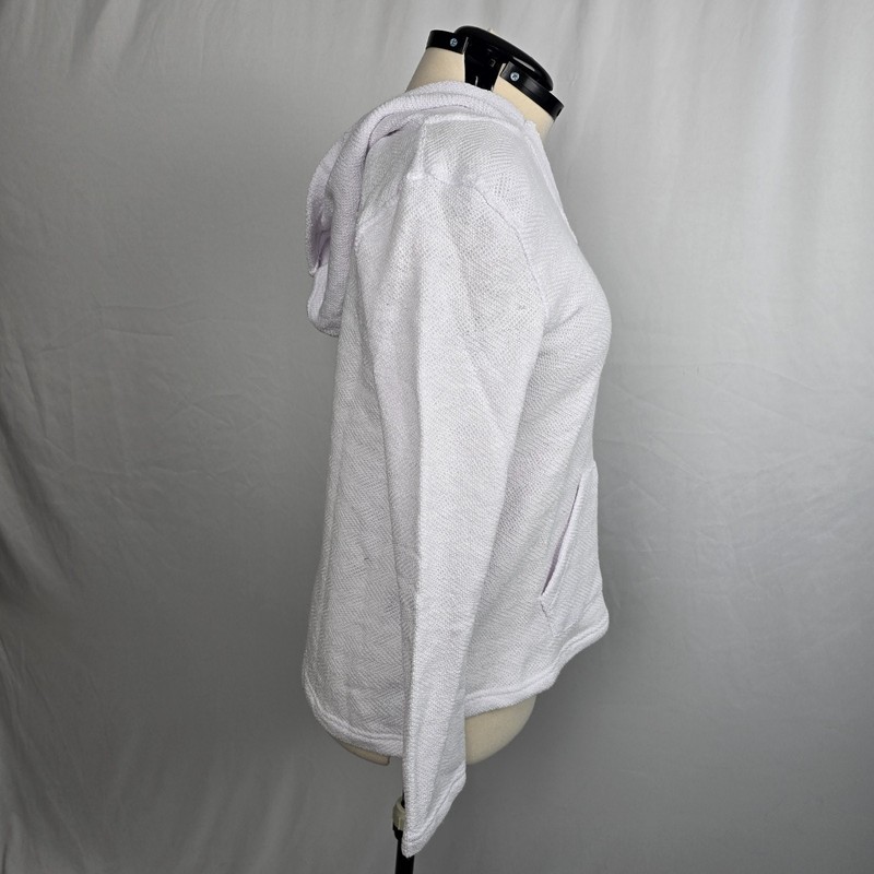Trade Heritage Hooded Sweatshirt Women's M White Pullover Long Sleeve V-Neck NWT gallery