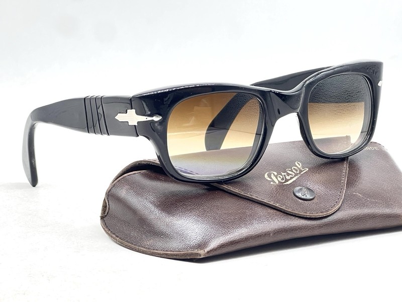 PERSOL 6200/53 RATTI Vintage Sunglasses Man’s Frame Black Acetat & Case 51