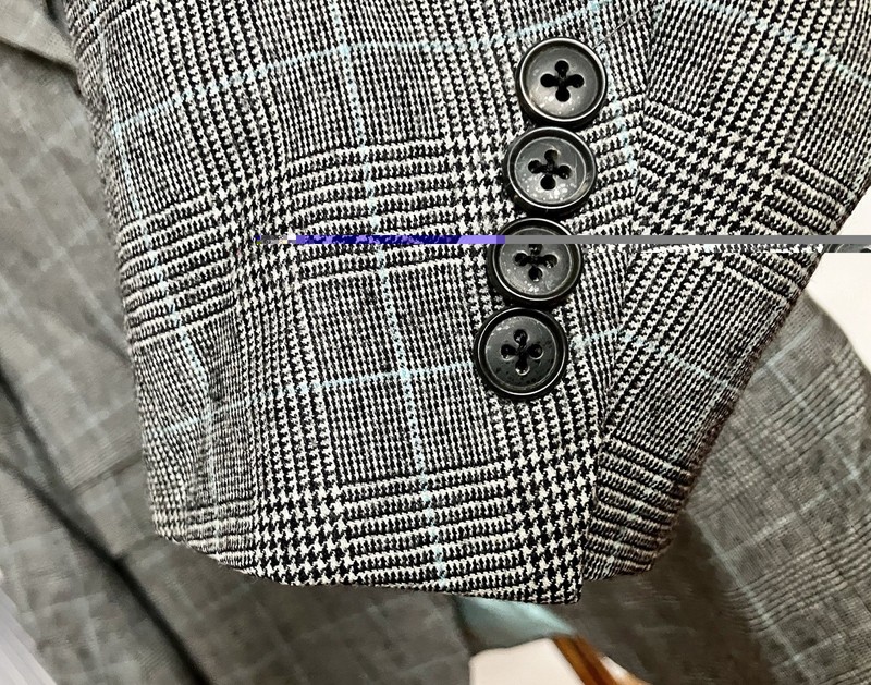 BOLD Belvest Grey Glen Plaid Prince of Wales FLANNEL Wool Sport Coat 44 R ITALY gallery