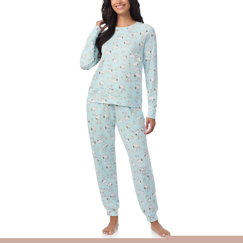 Snoopy Women’s 2-Piece Pullover and Jogger Pajama Set Many Size NEW