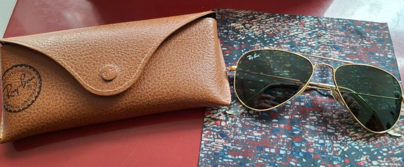 Genuine Aviator Sunglasses Ray Ban 3044 AVIATOR SMALL METAL LO207 3N Or. case