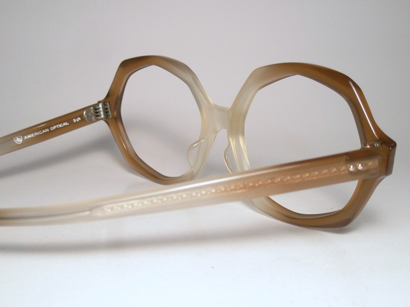 N0S 60s-70s Sun/ Eyeglasses Frame A/O American Optical "APPEAL" in Pecan 57-17 gallery