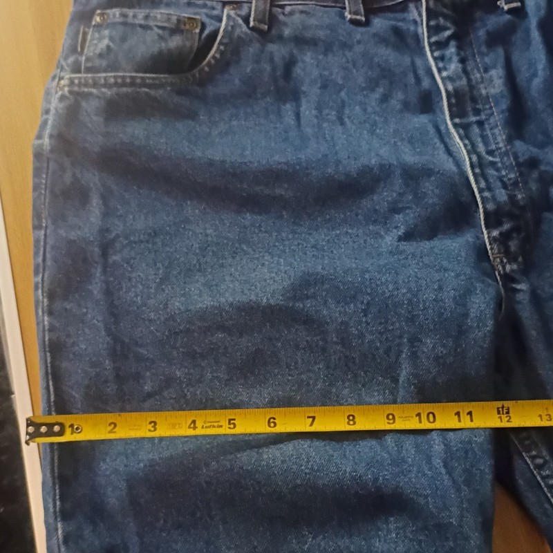 Carhartt Men's Relaxed Fit Straight Leg Blue Medium Wash Denim Jeans 5-Pocket gallery