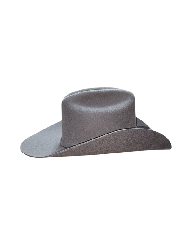 Stetson® 4X Brenham Granite Grey Brim 4" Crown 5" Felt Hat With Free Hat Brush gallery