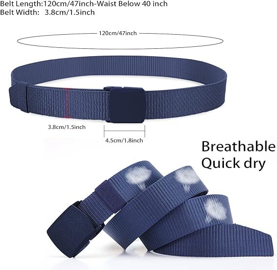Men's Plastic Cam Buckle Nylon Canvas Tactical Waistband Webbing Military Belt gallery