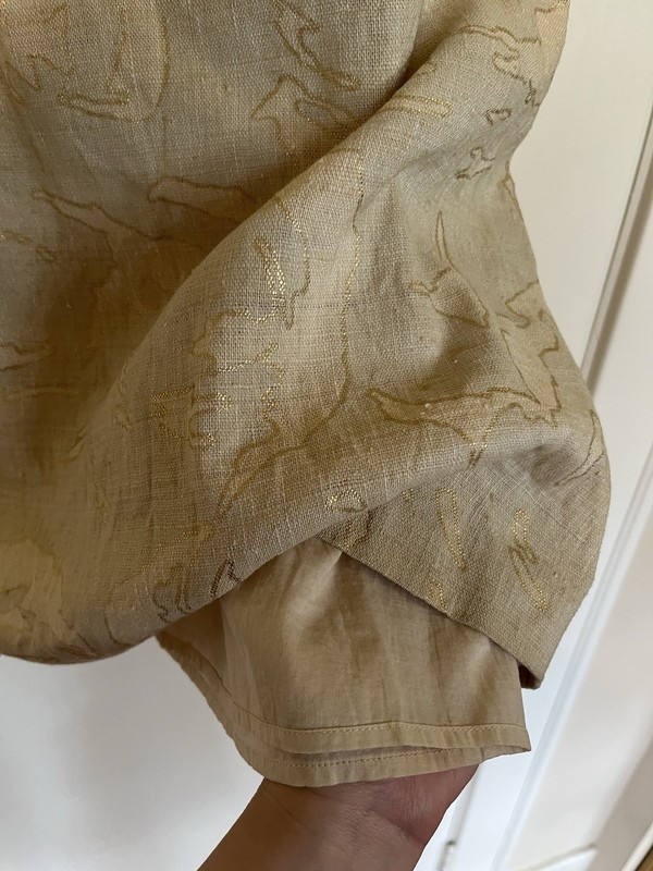 J.CREW Dress Womens S Size 0 Beige Gold Woven Linen Silk Cotton Sheath gallery