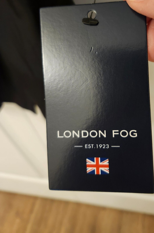 NWT London Fog Women's Size M Black Double Breasted Mid-Length Trench Coat gallery