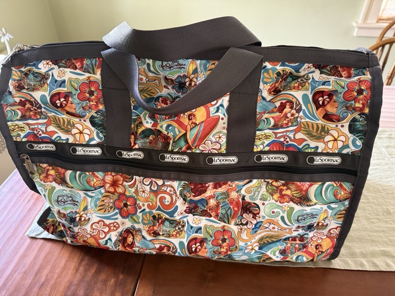 LeSportsac Kate Reeder Limited Edition Hawaiian Tropical Print Duffle Bag