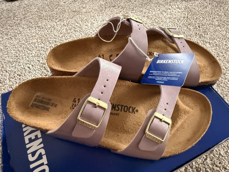NEW! Birkenstock Sydney BS Graceful Faded PURPLE Sandals EU 41 US 10 NARROW FIT!