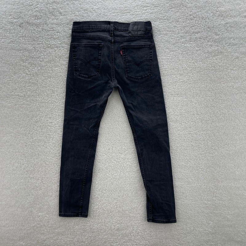 Levis Jeans Mens 30x29 Black 510 Skinny Stretch Denim Grunge Goth Minimalist gallery