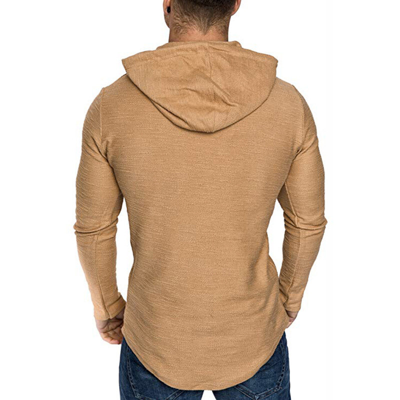 Men Hoodie Shirt T Shirts Pullover Long Sleeve Sweatshirt Comforable Solid ṑ gallery