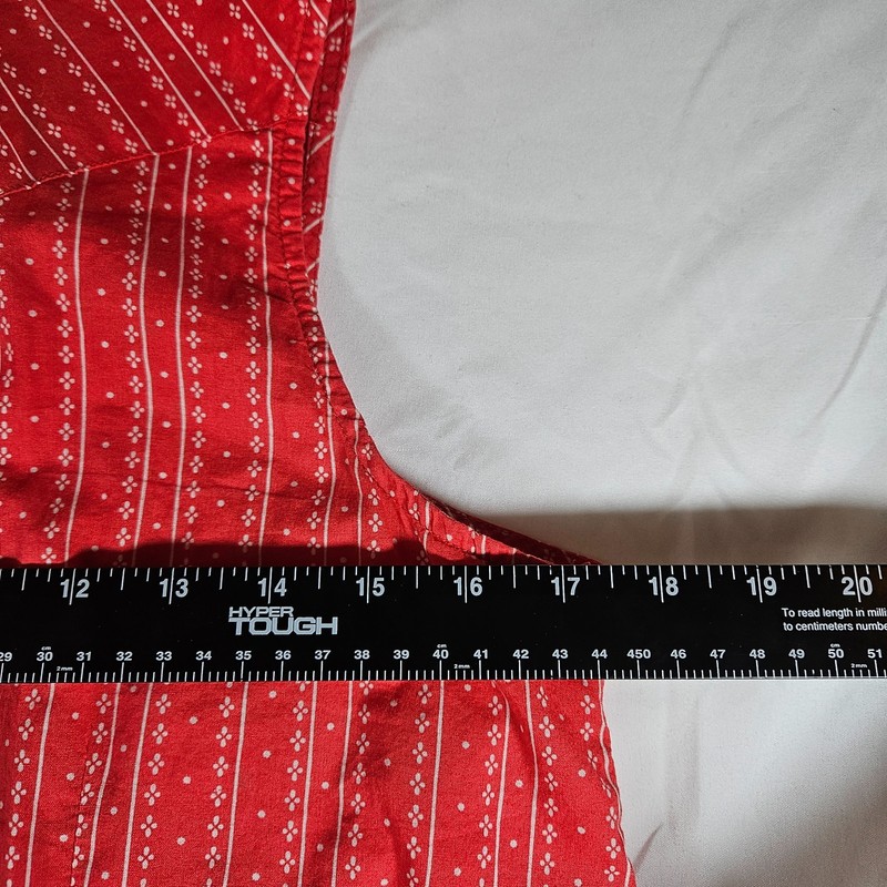 Wrangler Womens Sleeveless Western Pearl Snap Shirt Small Red White Calico Print gallery