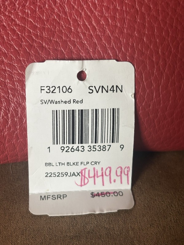 Coach Blake Flap Carryall Satchel Top Handle Turn Lock Red Medium Bag gallery