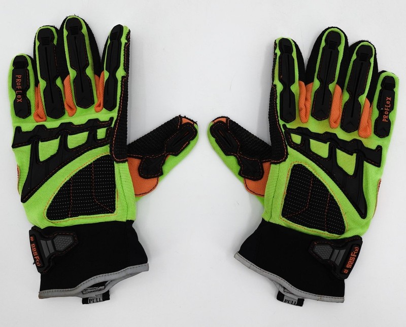 Ergodyne ProFlex 925F(x) Work Gloves Mens Large Lime Orange Impact Resistant