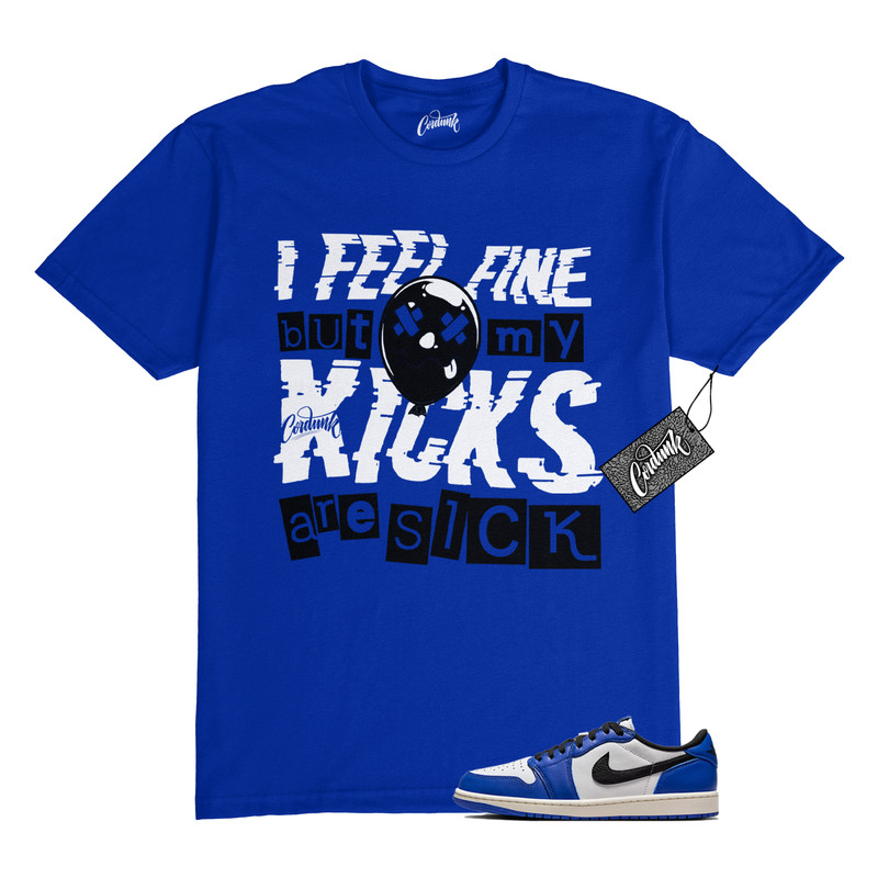 1 Low Game Royal Blue White Black 2024 T Shirt to Match SICK