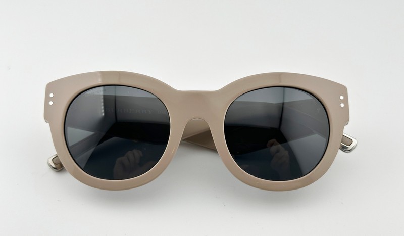 Burberry B4229 3281/87 49-22-140 Womens Round Tinted Beige Sunglasses 49mm