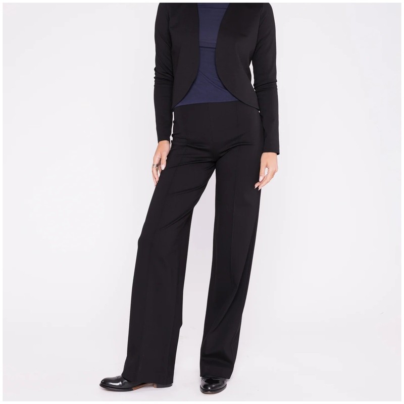 RIPLEY RADER Black Ponte Knit Straight Leg Pant size 4 (Large)