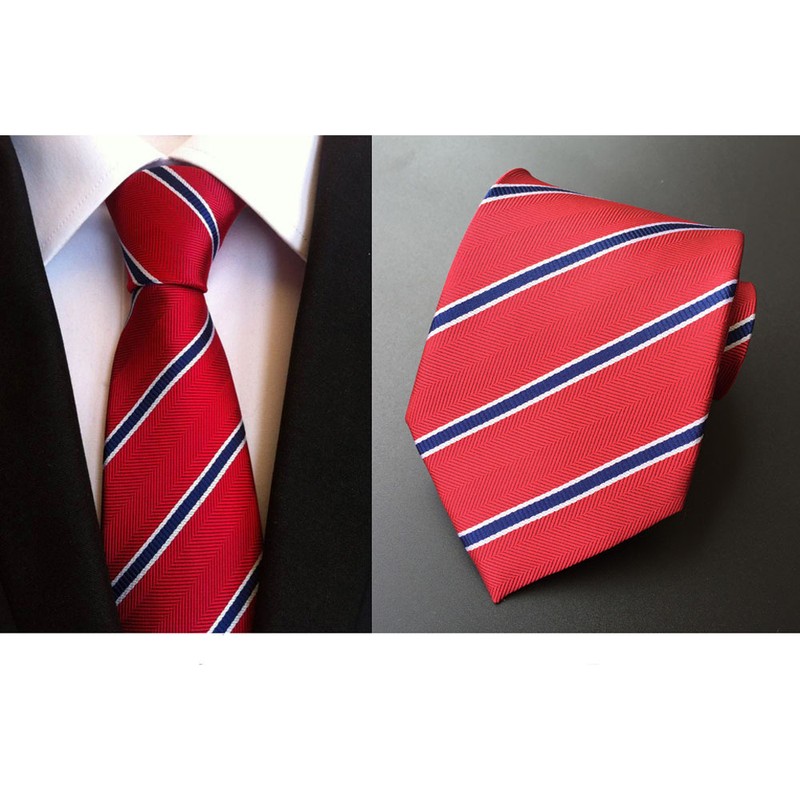 Mens 8CM Wide Colorful Stripe Paisley Neck Tie Wedding Party Business Necktie