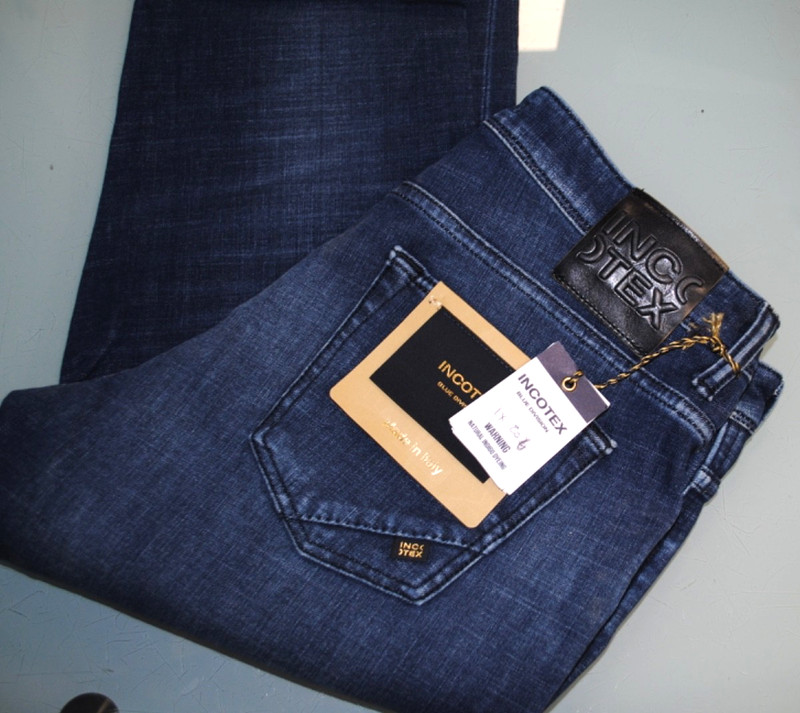 INCOTEX BLUE DIVISION JEANS NEW 320.00 CAR 32-46 DENIM + ELASTANE LAV2 11 WQ