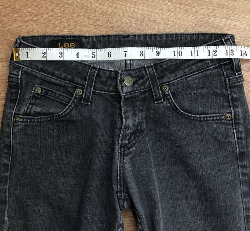 Lee Premium Classic Grey Denim Jeans Leggings Stretch Size Waist 26" Inseam 28" gallery