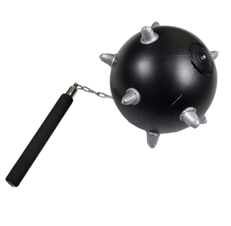 Inflatable SPIKED BALL & CHAIN FLAIL Mace Meteor Hammer Cosplay LARP Prop Weapon