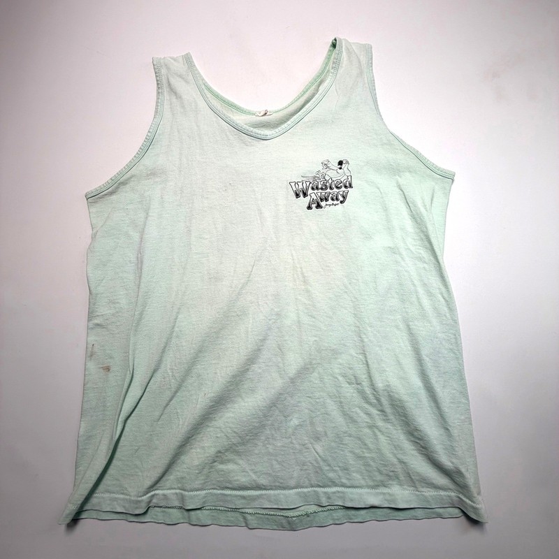 Vintage Jimmy Buffett Wasted Away Tank Top USA Parrot Head 80s Tee XL gallery