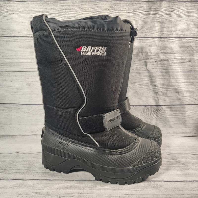 Baffin Tundra Mens Size 9 Black Snow Boots Waterproof Winter Cold Weather