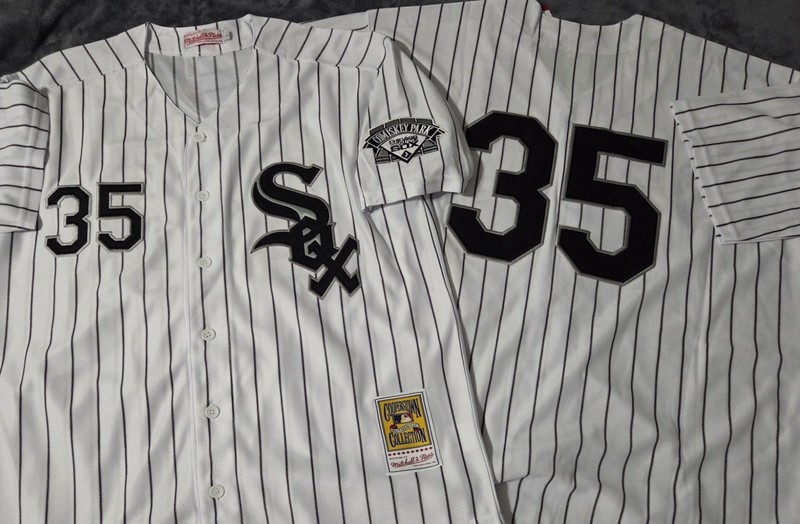 Fast Free Shipping! XL Frank Thomas Chicago White Sox Stitched Jersey 35