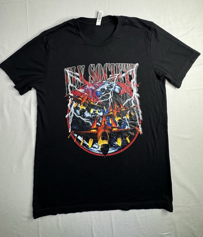 Bella+Canvas Men’s Fly Society Graphic T-Shirt Black Size M gallery