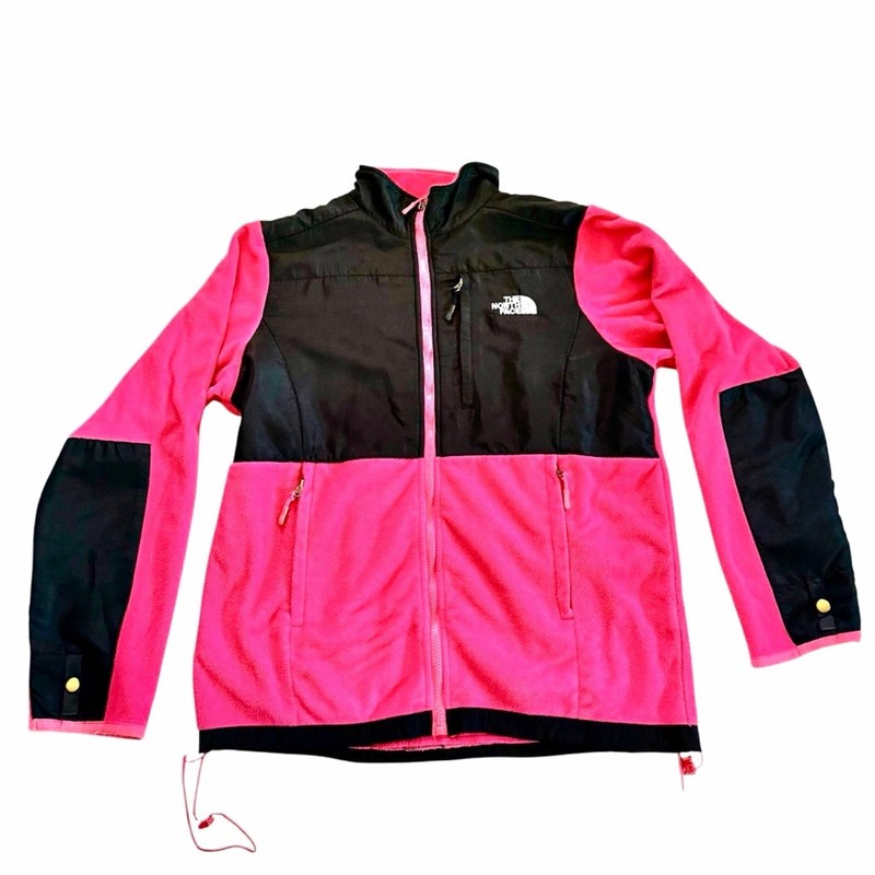 The North Face Denali Fleece Jacket Women’s XL Pink Black Full Zip North Face