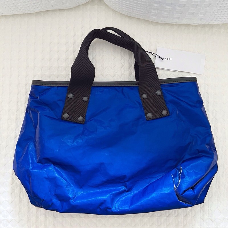 Sacai Medium PU Tyvek Coal Tote