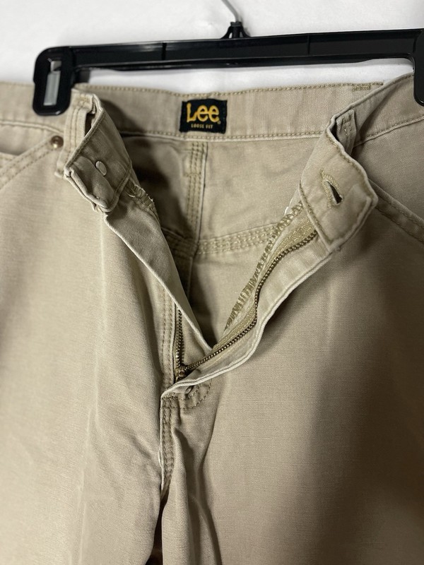 Lee Carpenter Workwear Loose Fit Pants Men's Size 34x34 Beige Khaki gallery