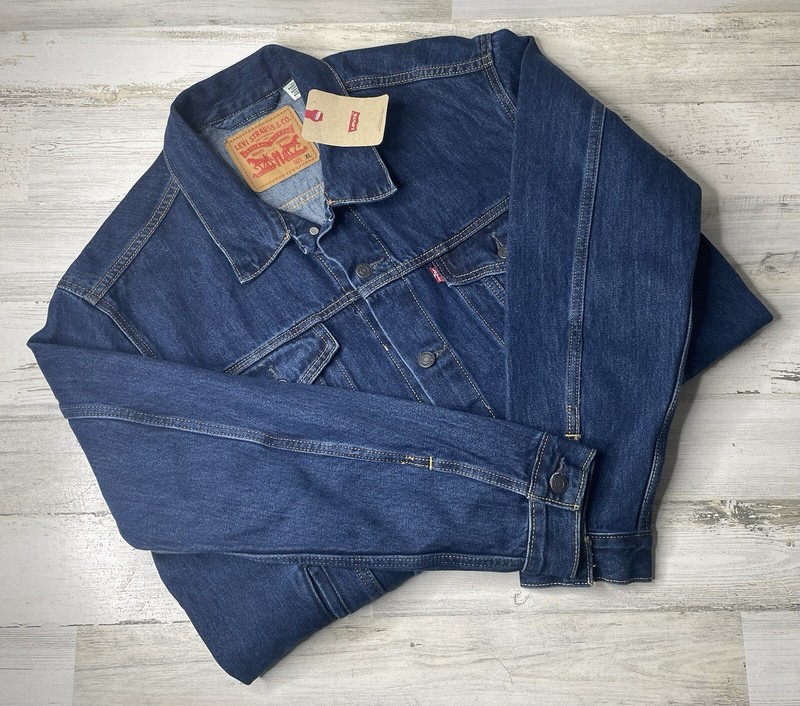 Levi's Men’s Original Denim Trucker Jacket Sz: XL Colusa Dark Wash MSRP $89.50 gallery
