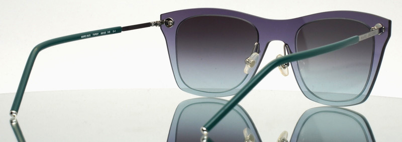 MARC JACOBS 25/S TVPGY Blue Fade Womens Square Mirror Sunglasses 49-22-140 B:42 gallery