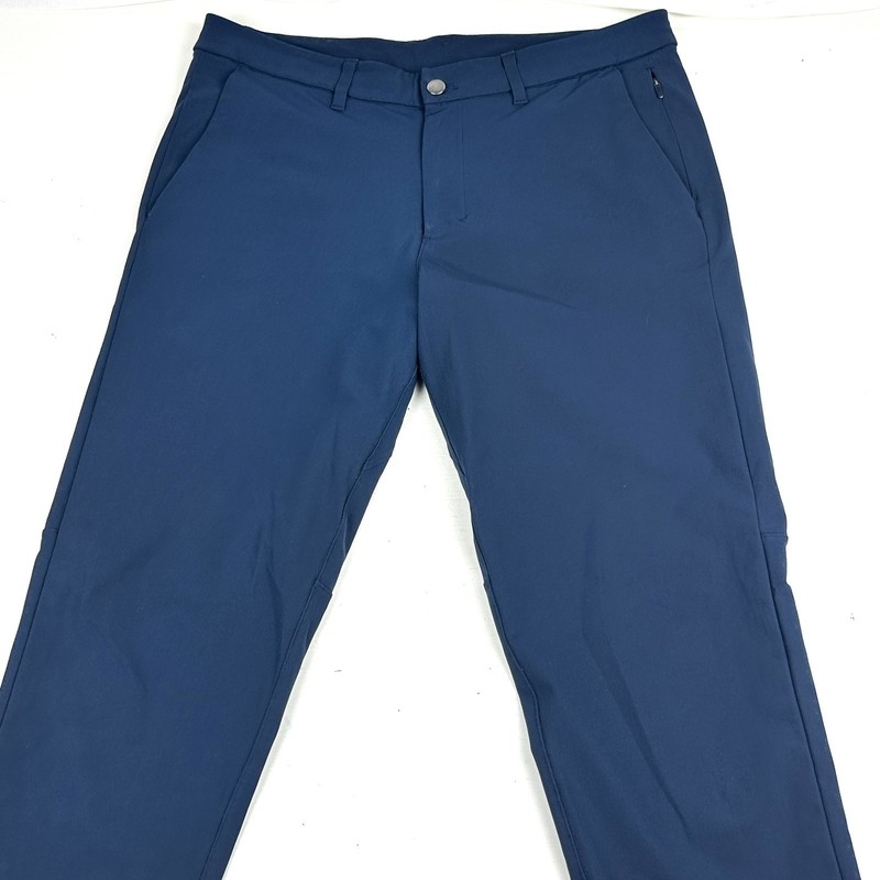 Lululemon Commission Pant Mens 34 X 30 Blue Slim Fit LM5522S Zip Pocket gallery