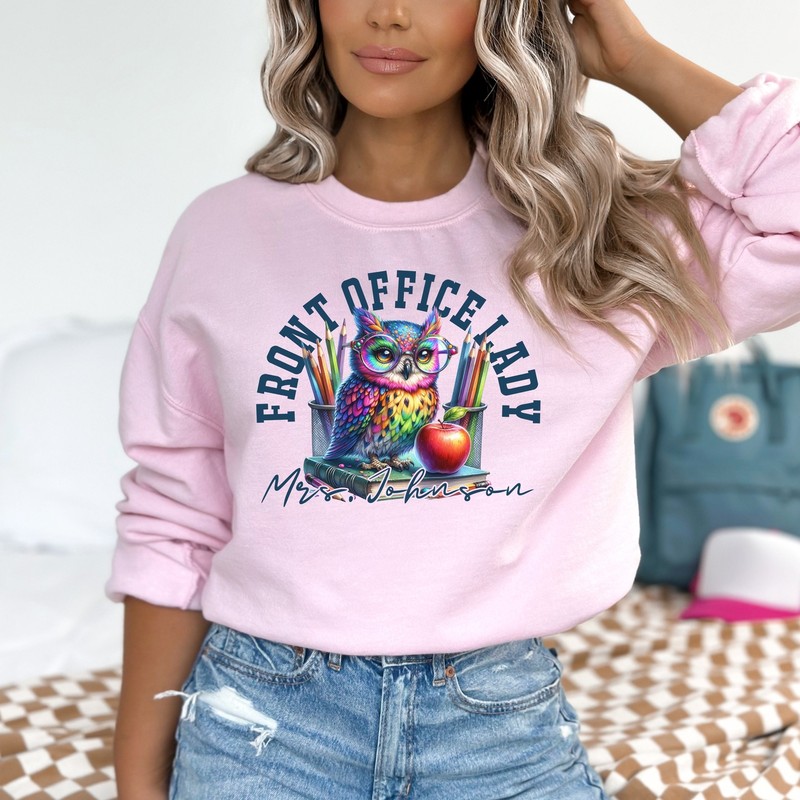 Front office lady funny Personalized Unisex Sweatshirt Custom School administrat gallery