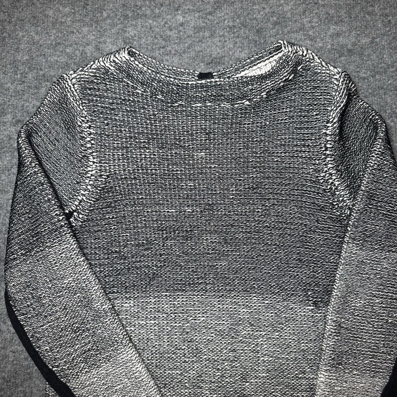 Helmut Lang Heavy Knit Sweater Pullover Women Small Gray Fade Viscose Blend gallery